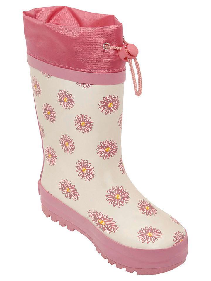 Playshoes Gummistiefel in Creme/ Pink günstig kaufen