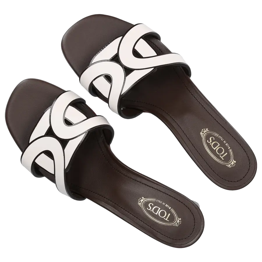 Tod's - Pantoletten KATE Veloursleder - weiß