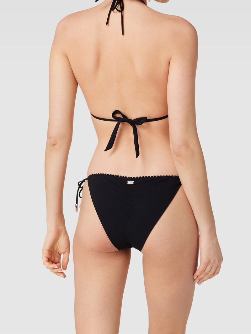 Bikini-Slip mit Schleifen-Detail Modell 'DREA' in schwarz