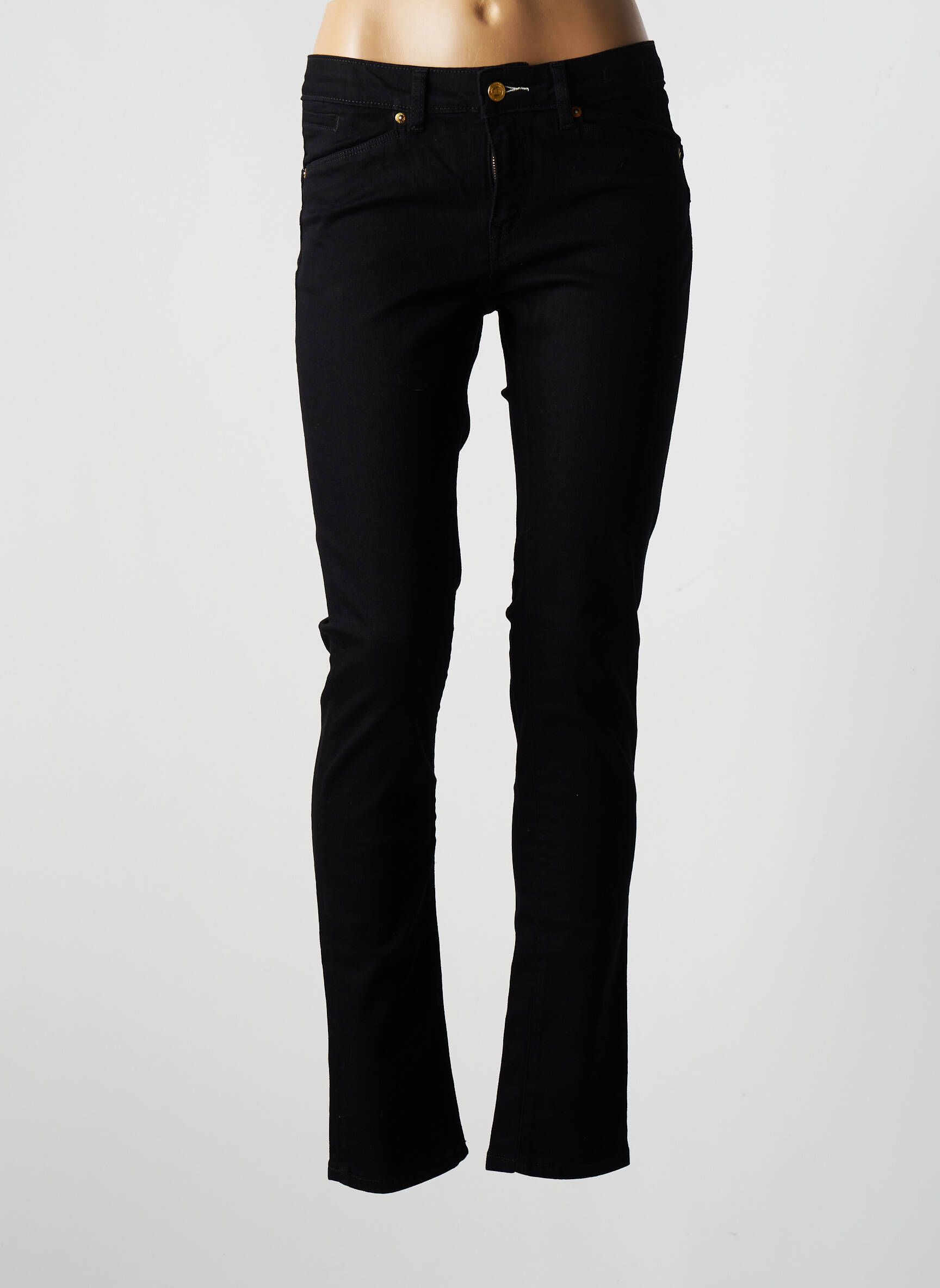 New Man Jeans Coupe Slim Femme couleur noir