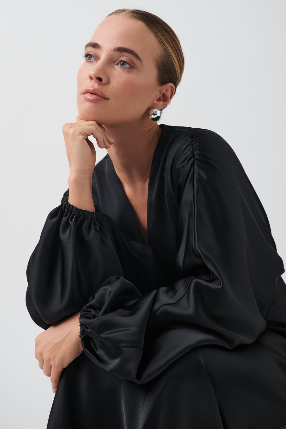 Satin maxi dress