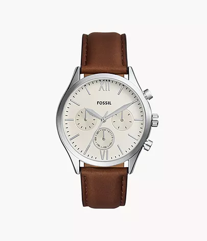 Fossil Outlet Uhr Fenmore Multifunktionswerk Leder braun