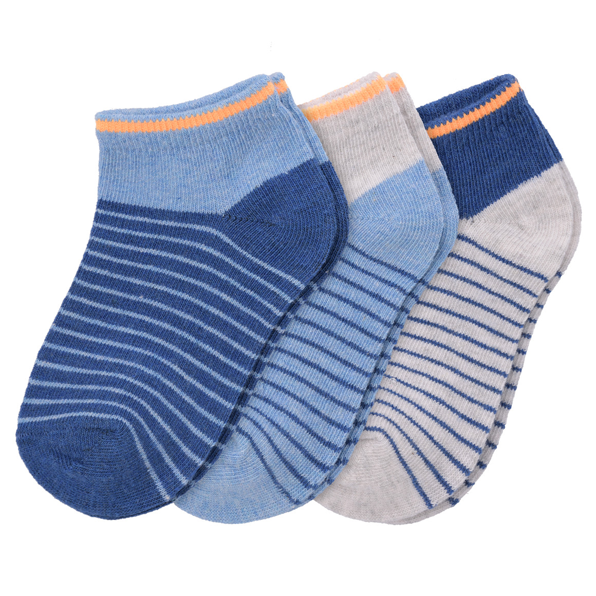 3 Paar Baby Sneaker-Socken im Streifen-Look