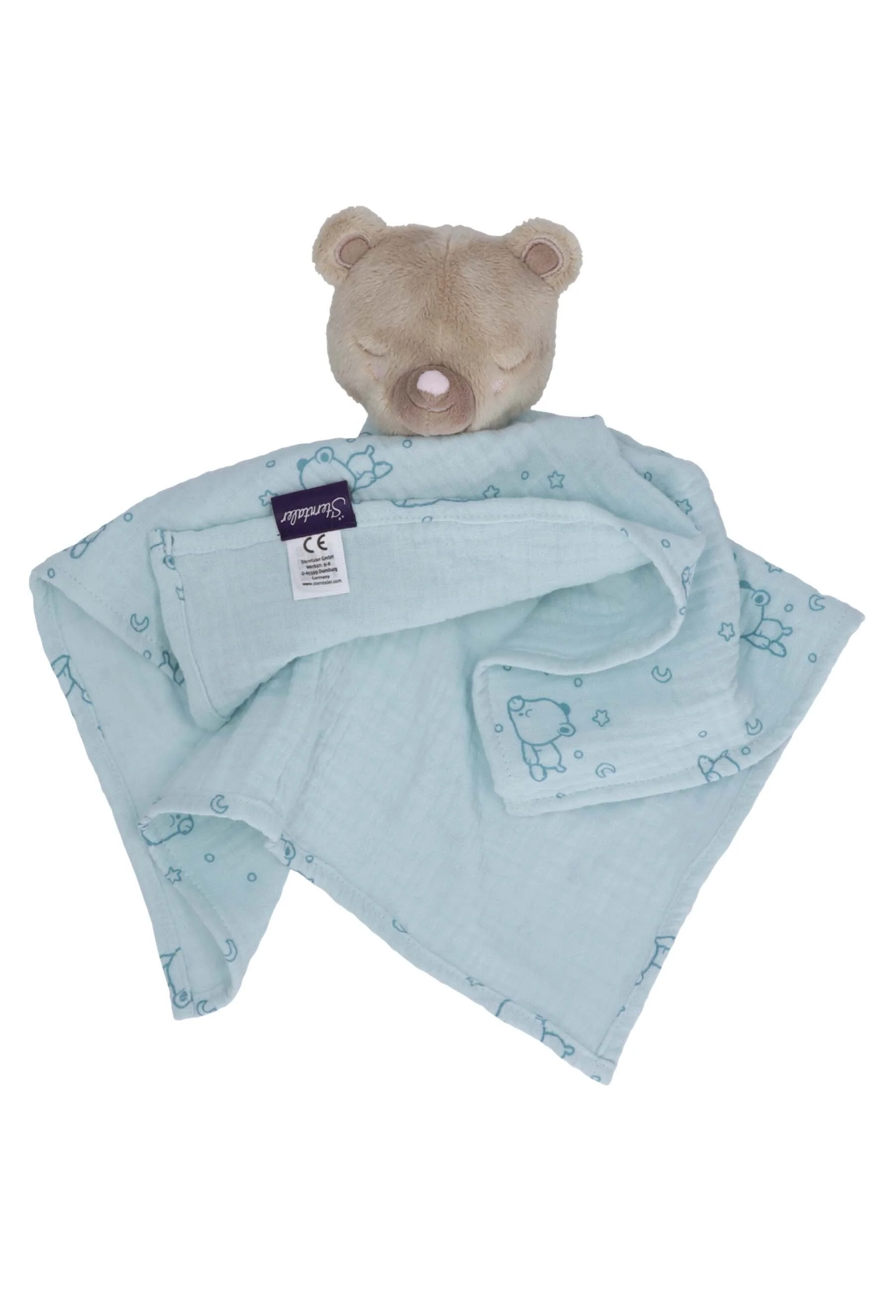 Kuscheltuch Kleiner Bär in Mint
