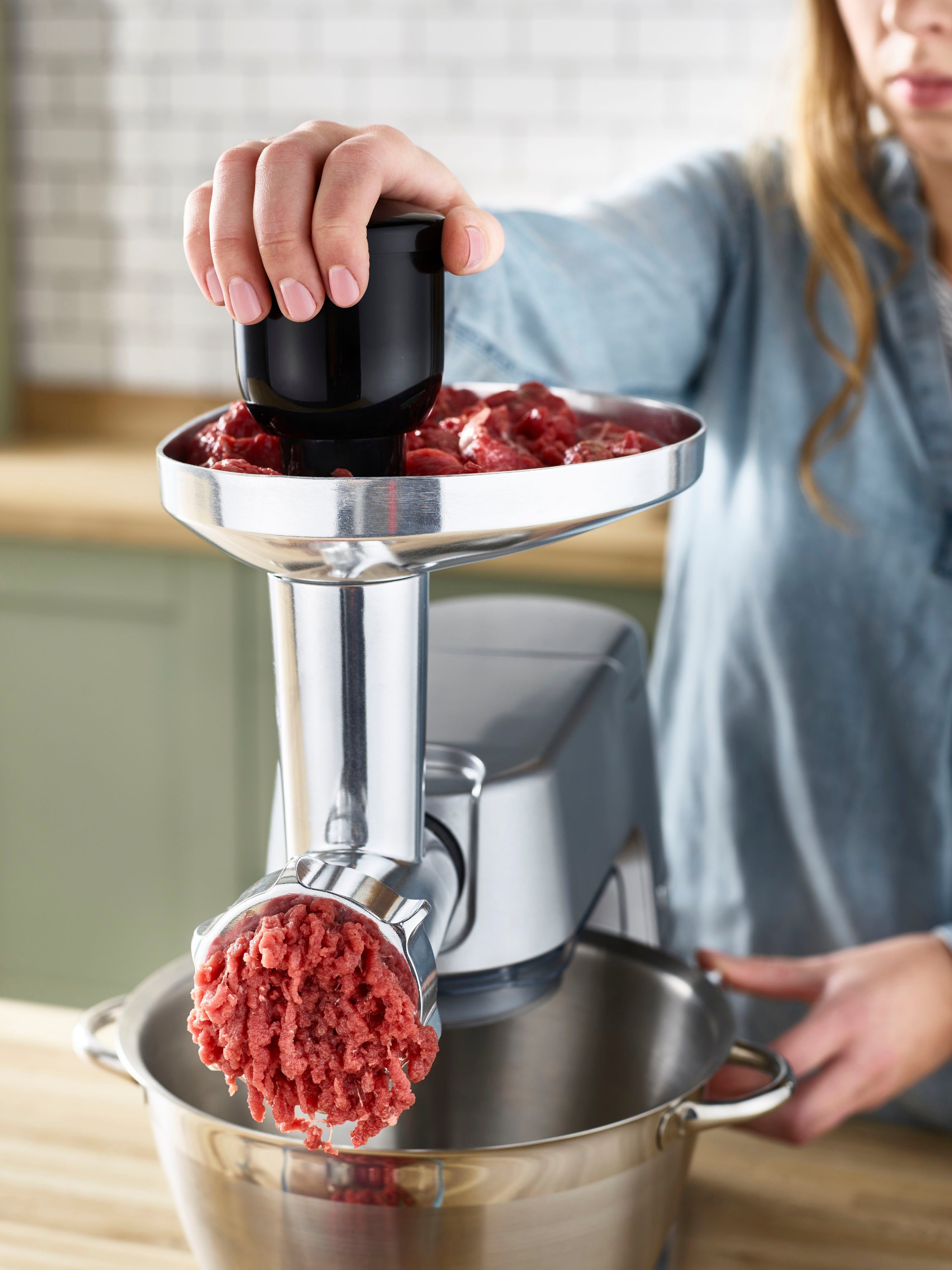 KENWOOD Küchenmaschine Titanium Chef Baker KVC85.594SI, 1200 W, 5 l Schüssel, inkl. umfangreiches Zubehör, mit integrierter EasyWeigh Waage