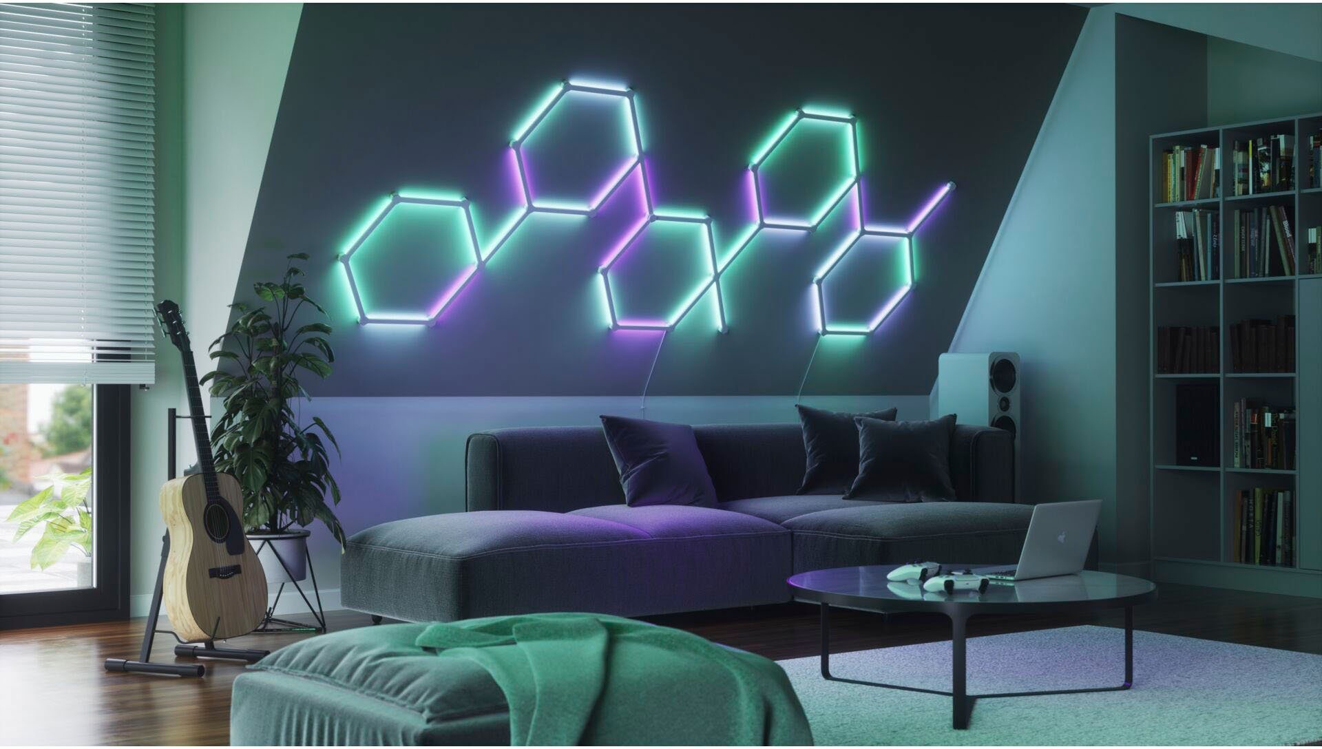 nanoleaf LED Lichtleiste Lines, Dimmfunktion, LED fest integriert, Farbwechsler