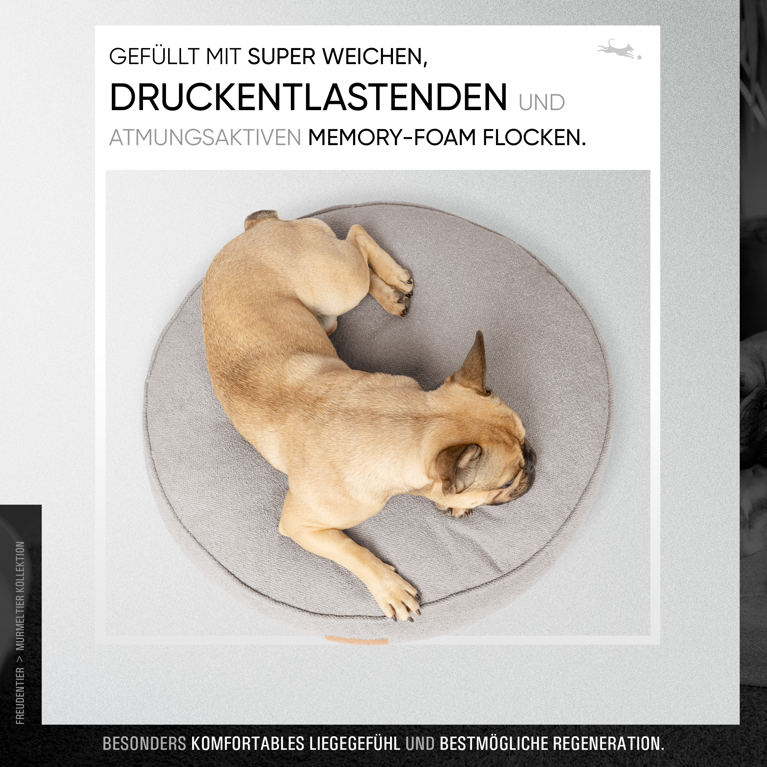 Freudentier Hundebetten Freudentier kuscheliges Hundebett mit Memory Foam