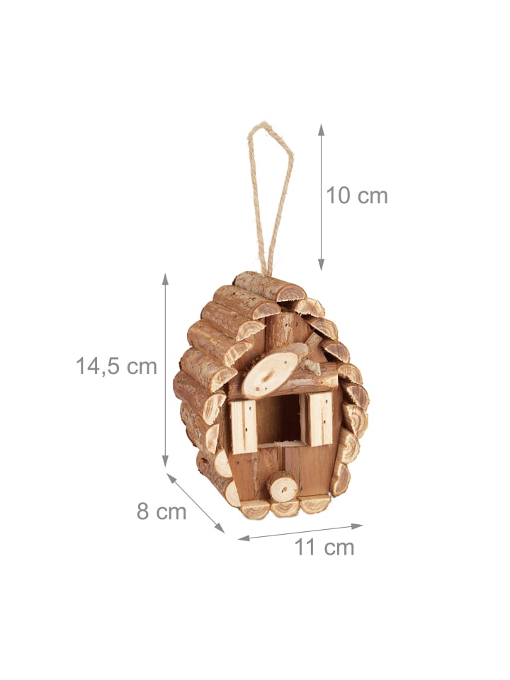 relaxdays Vogelhaus in Natur - (B)11x (H)24,5 x (T)8 cm günstig kaufen onesize