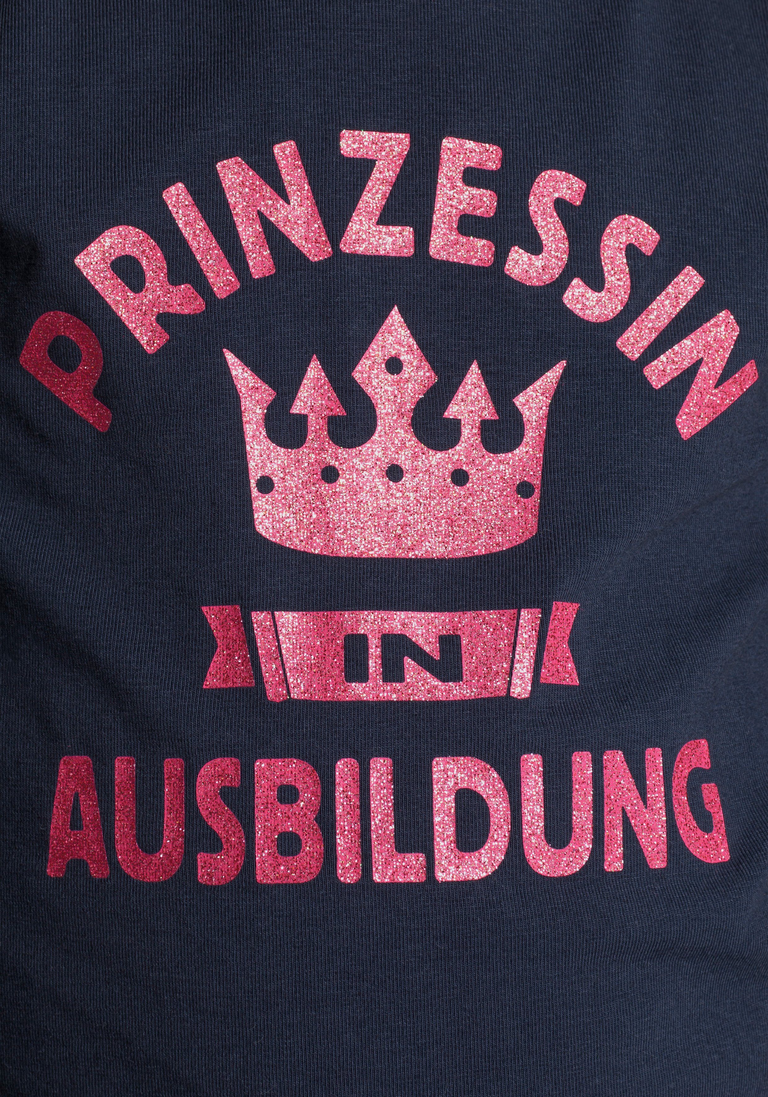 KIDSWORLD Jerseykleid PRINZESSIN IN AUSBILDUNG, Sprüchedruck für kleine Mädchen