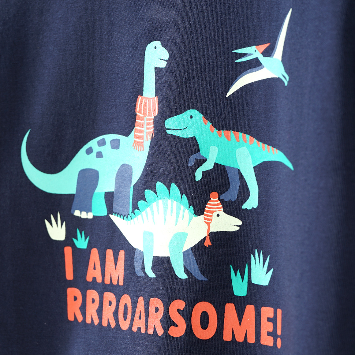 Kinder Langarmshirt mit Dinosaurier-Print