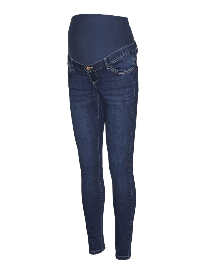 Vero Moda Umstandsjeans mit Skinny Fit in Dark Blue Denim günstig kaufen