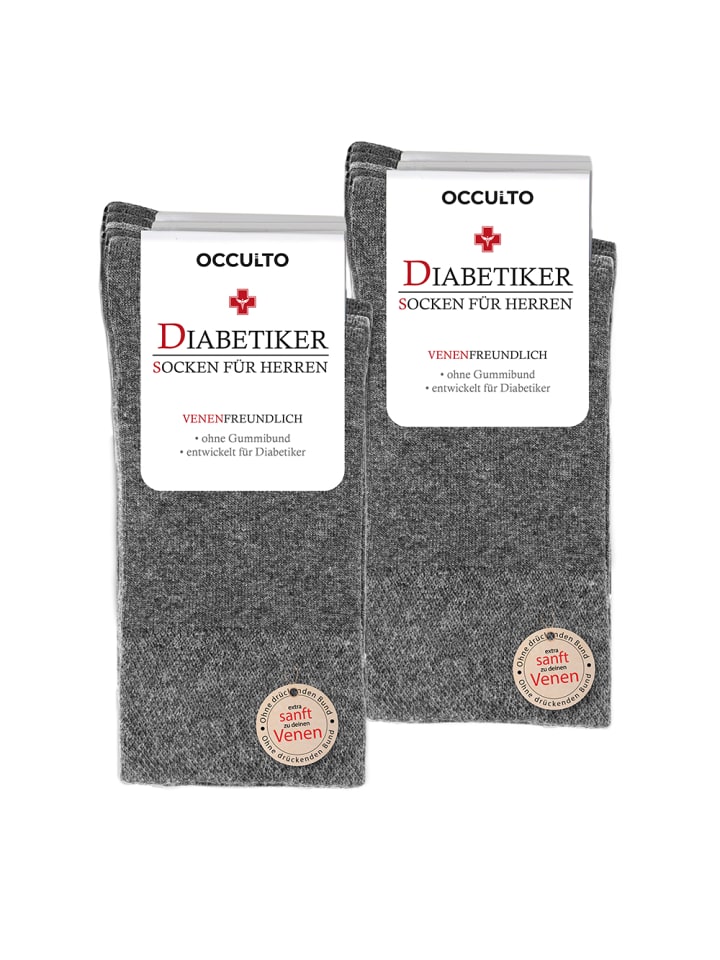 Occulto 10er Pack Diabetikersocken Goetz in Grau günstig kaufen