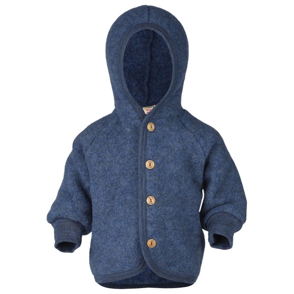 Engel - Kinder Kapuzenjacke mit Holzknöpfen - Wolljacke
