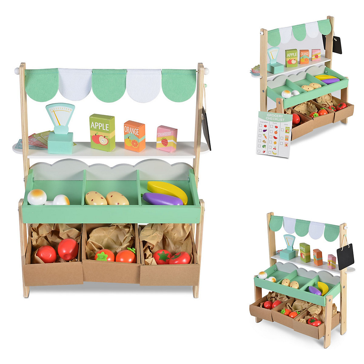 Kinder Marktstand 4425 Holz 50 cm hoch Kaufladen