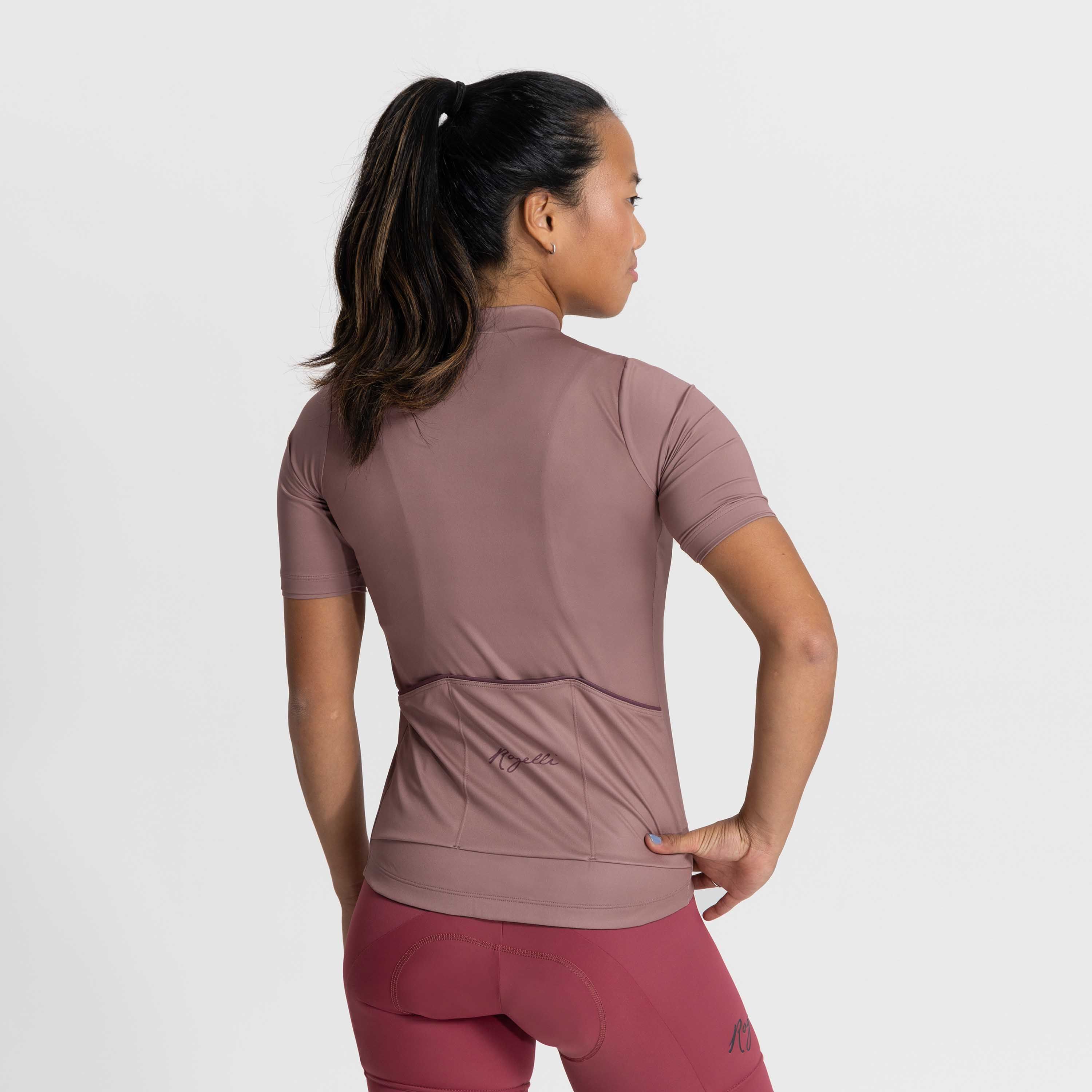 Rogelli Diaga Rosa Damen Radtrikot Kurzarm
