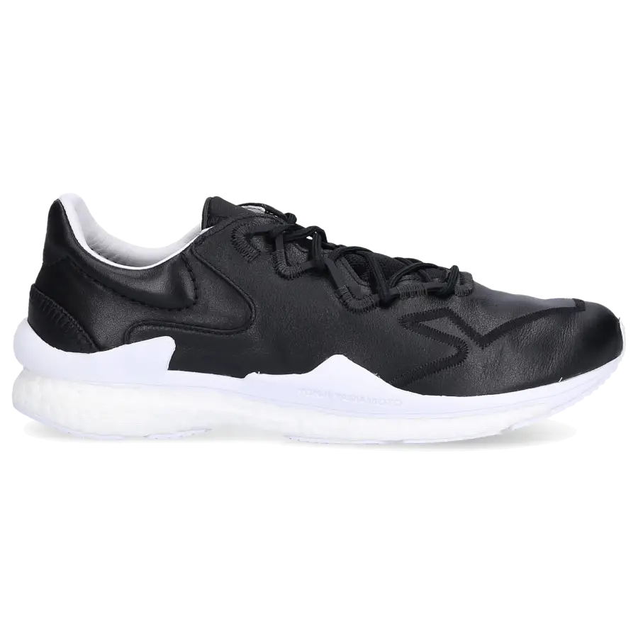 Y-3 - Sneaker low ADIZERO RUNNER Kalbsleder - schwarz