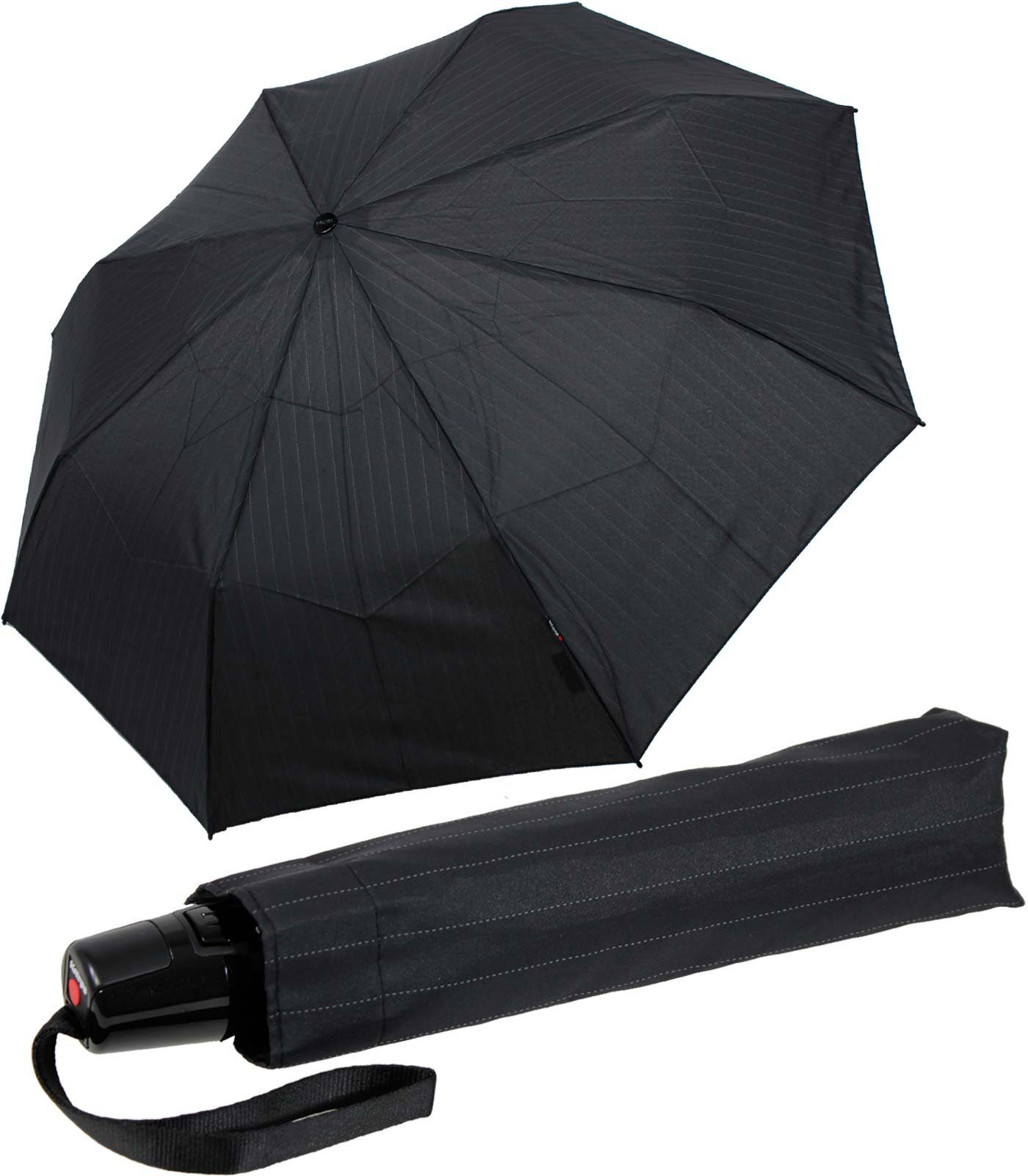 Knirps® Taschenregenschirm Knirps Regenschirm Fiber T2 Duomatic - Pinstripe, sturmfest