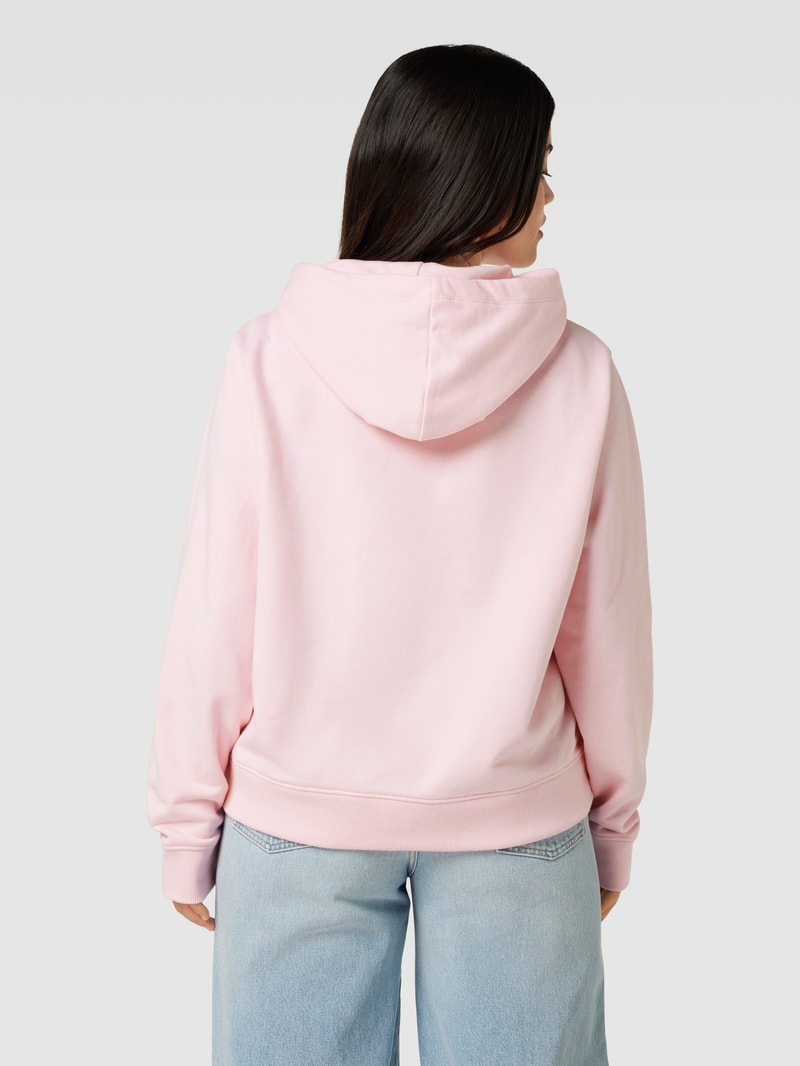 PLUS SIZE Hoodie mit Label-Stitching in hellrosa