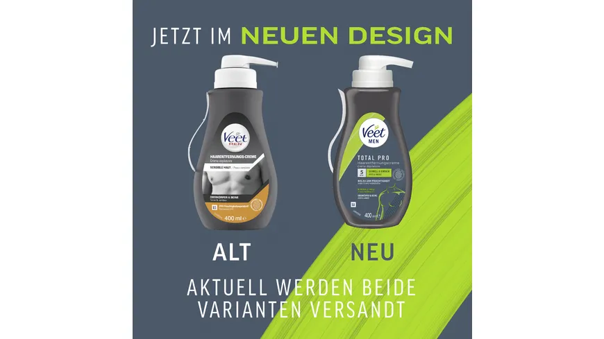 Veet Men Haarentfernungscreme Beine & Körper 400 ml