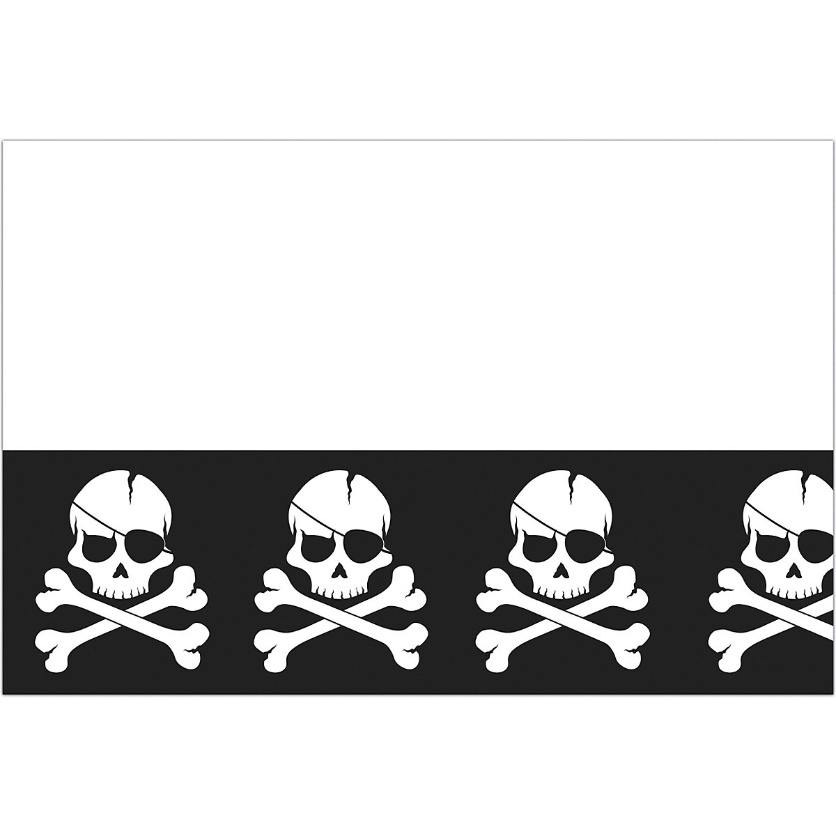 Party-Tischdecke Pirates Black Skull, Kunststoff, 120 x 180 cm