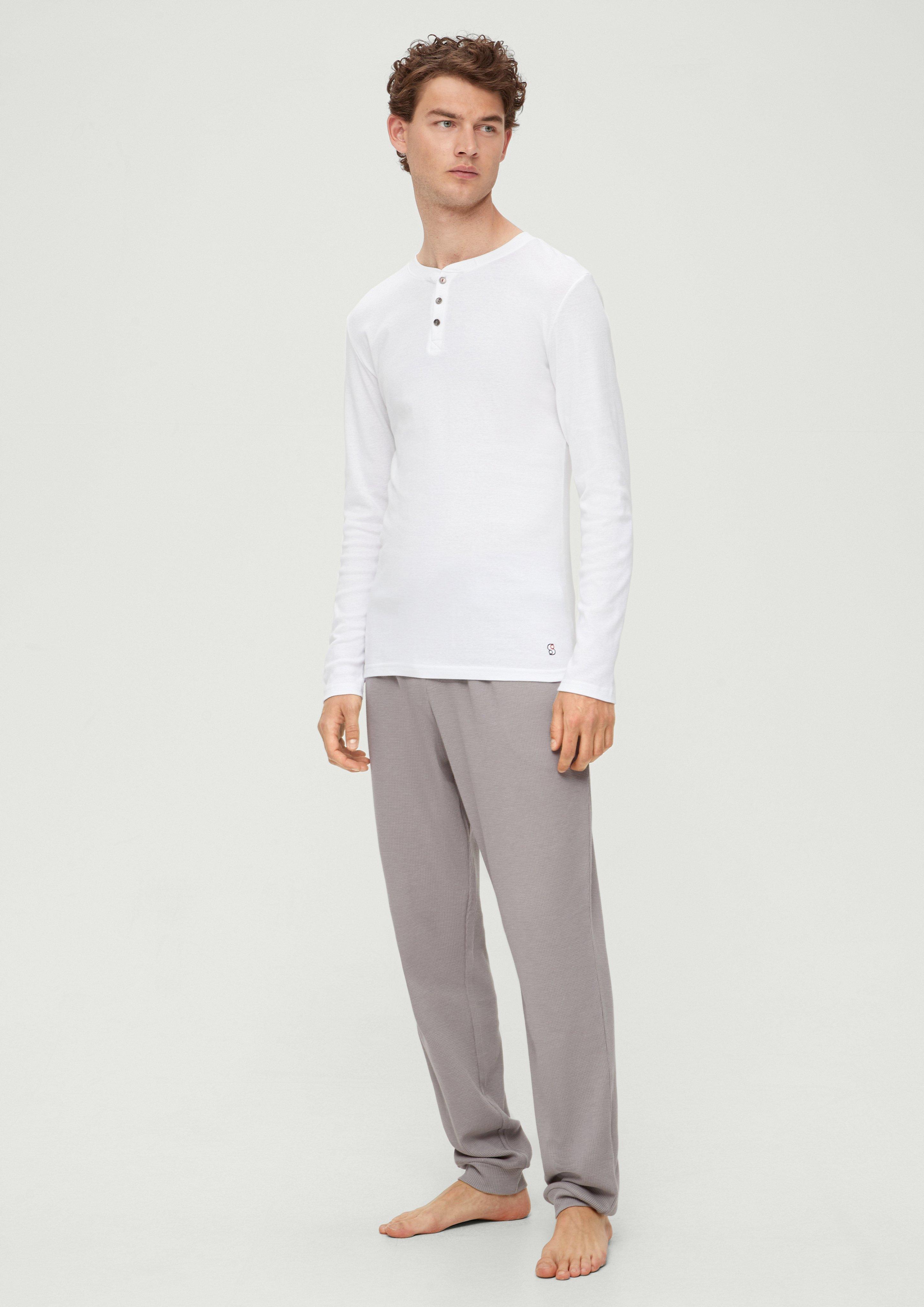 Pyjamahose mit Waffelpiqué-Struktur  6008407-95W1