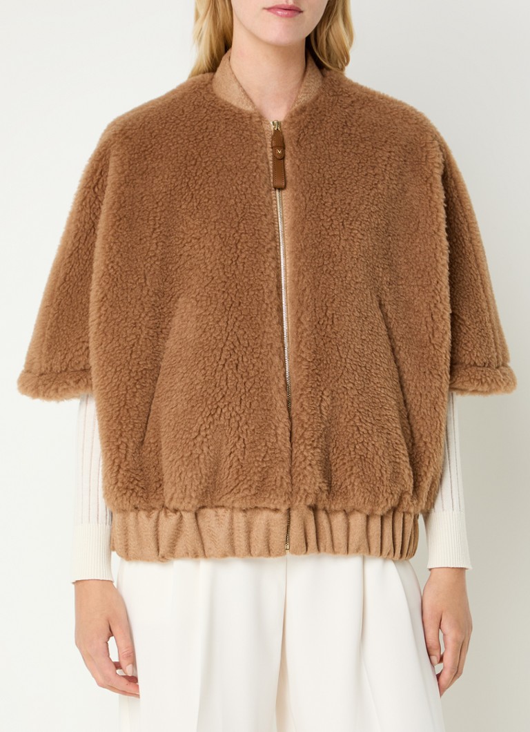 MaxMara Briose jacket in camel wool blend with side pockets