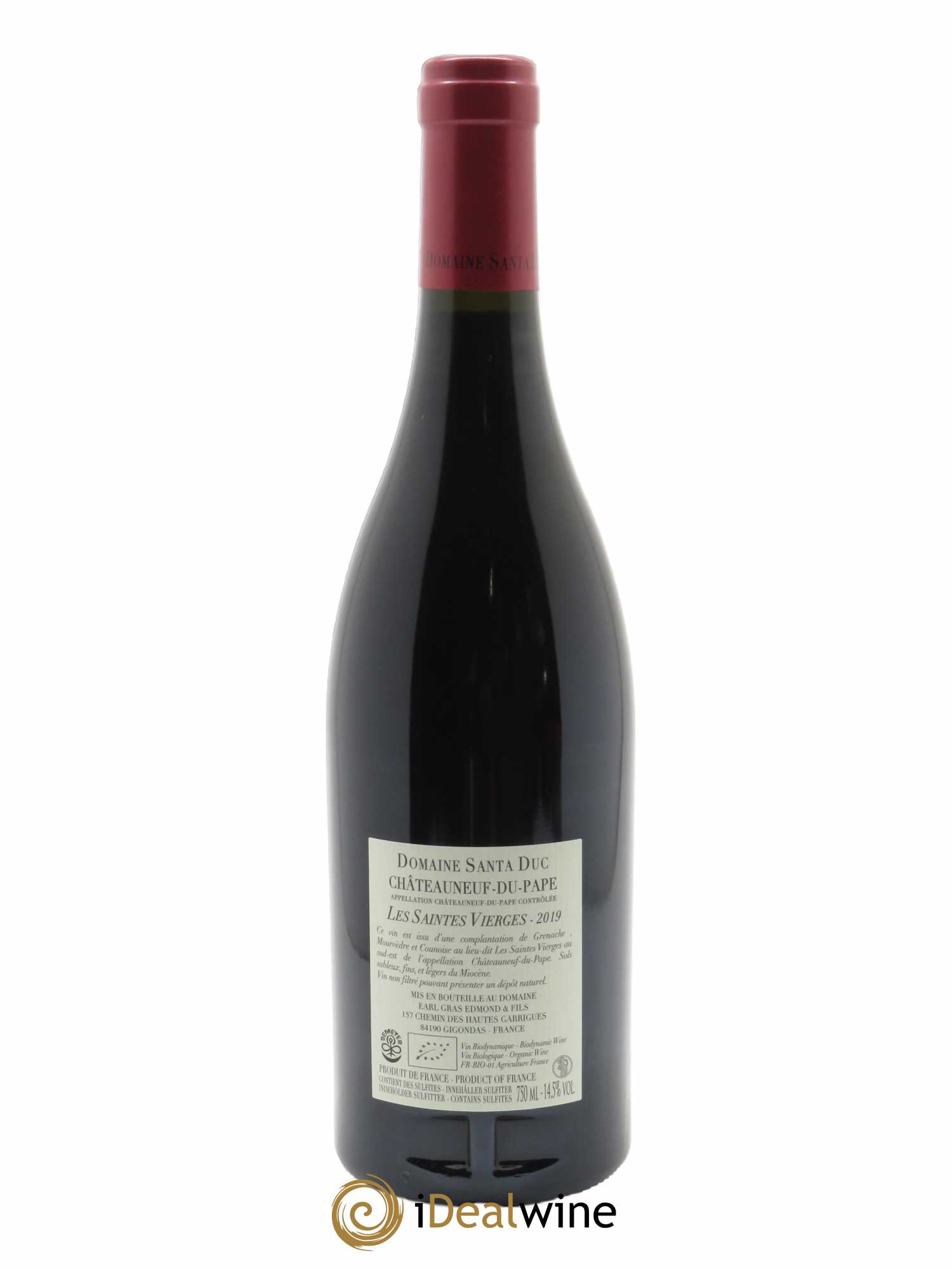 Châteauneuf-du-Pape Santa Duc (Domaine) Les Saintes Vierges Famille Gras  2019 - Lot de 1 Bouteille