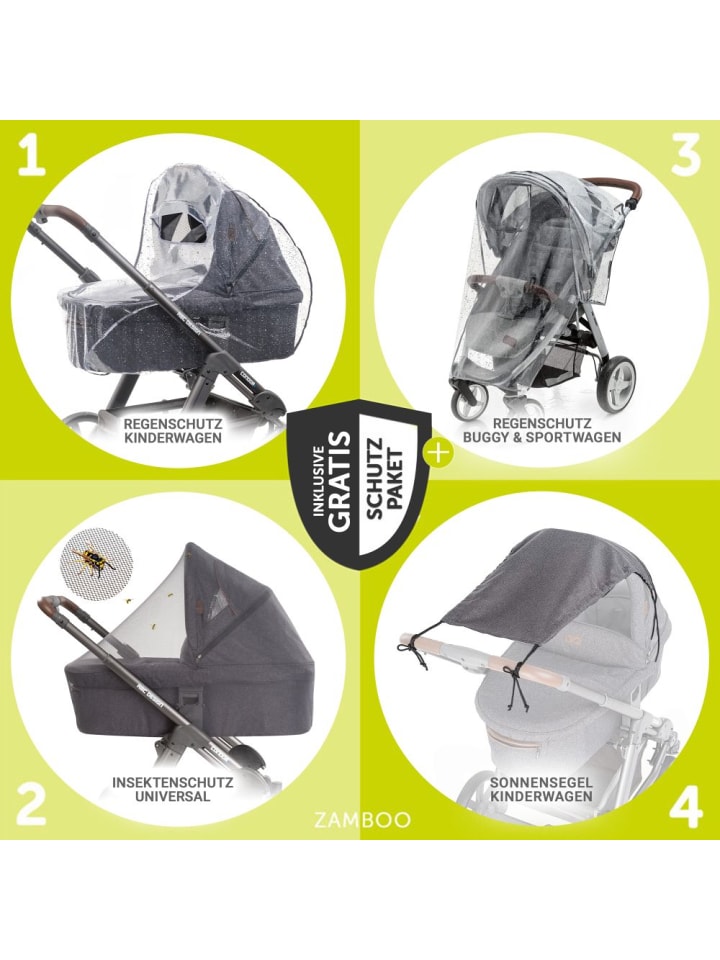 Hauck Kombi-Kinderwagen Vision X Duoset Silver in rosa günstig kaufen onesize