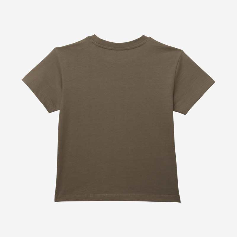 T-shirt enfant message kaki en coton recyclé vert mixte Catimini