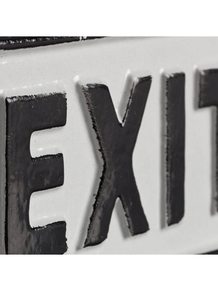 relaxdays Exit Schild in Weiß/schwarz günstig kaufen onesize