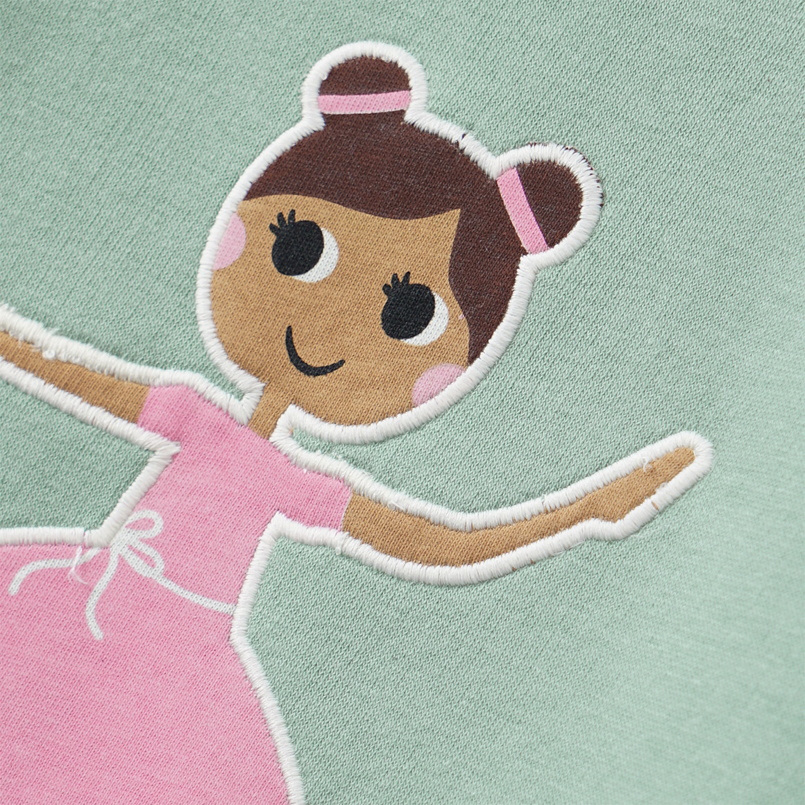 Mädchen Sweatkleid mit Ballerina-Applikation