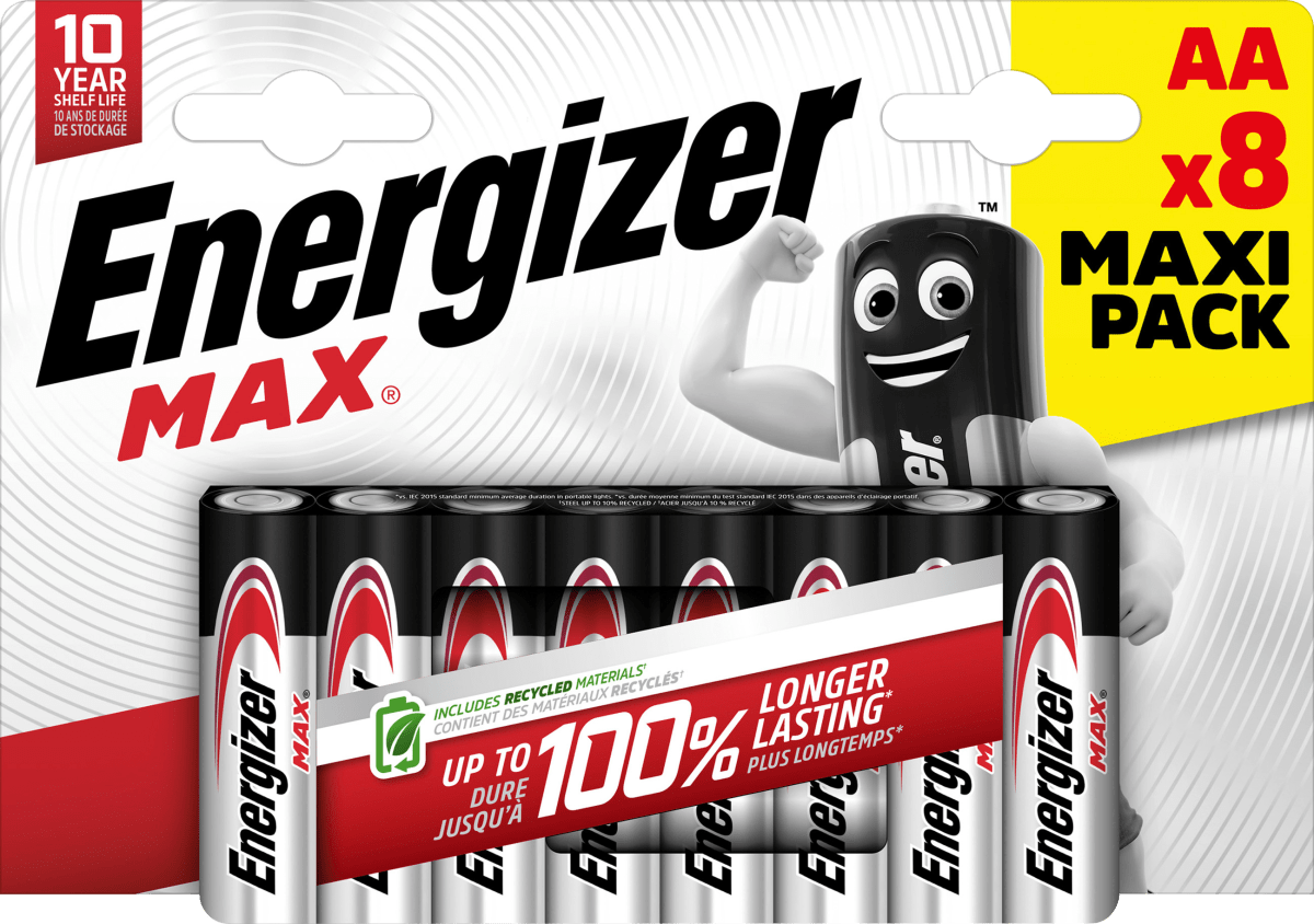 Batterien\tMax AA, 8 St