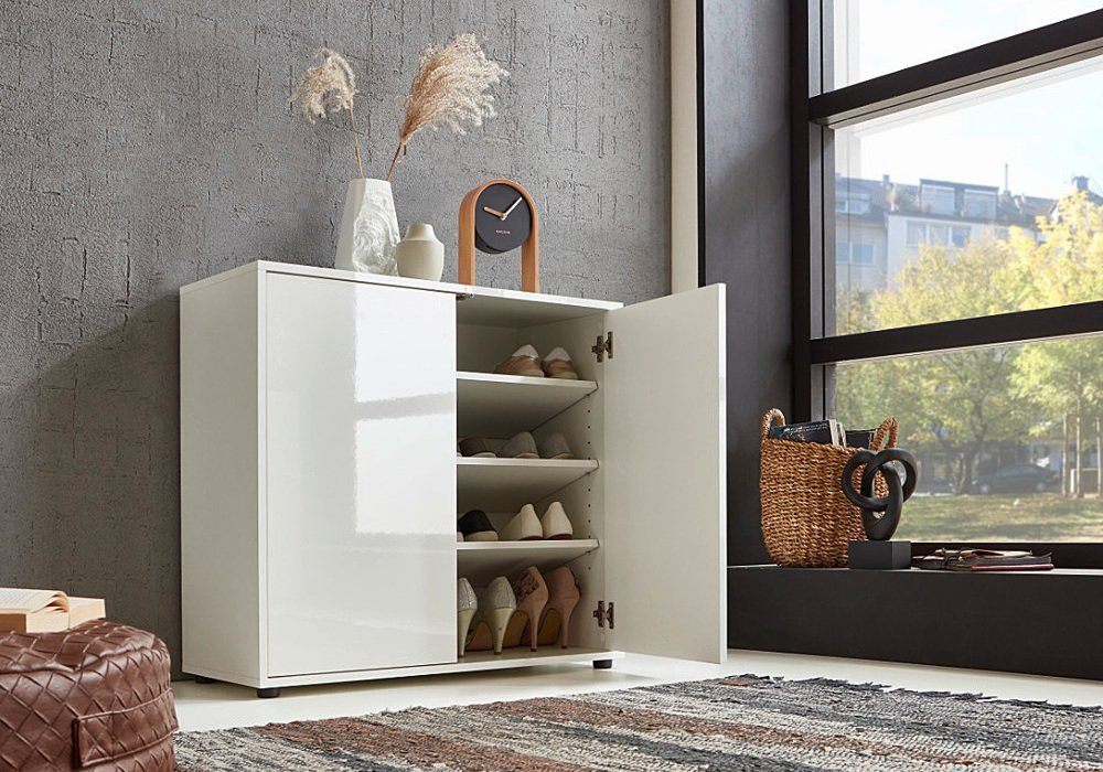moebel-dich-auf Schuhkommode BEN 4 (2 Türen, in verschiedenen Farben), Push-to-open-Funktion