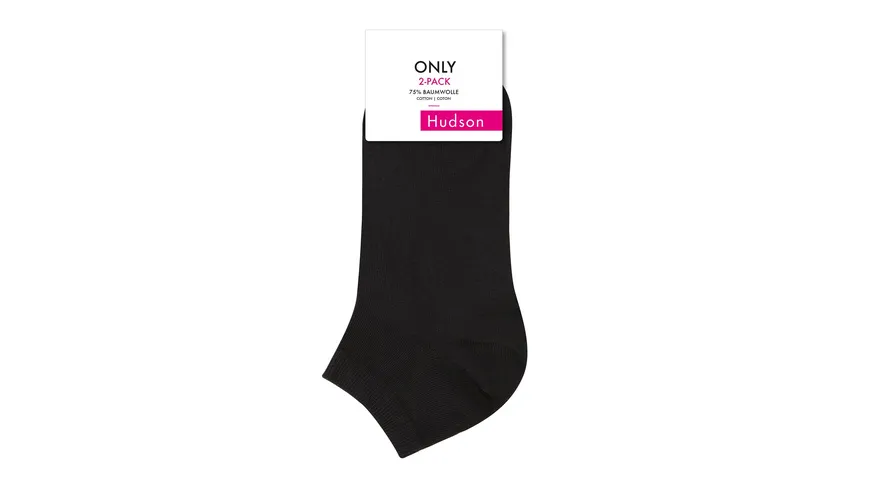 Hudson Damen Sneaker Socken Only 2er Pack black