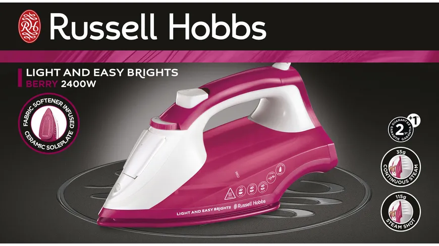 Russell Hobbs Dampfbügeleisen Light and Easy Brights Berry 26480-56