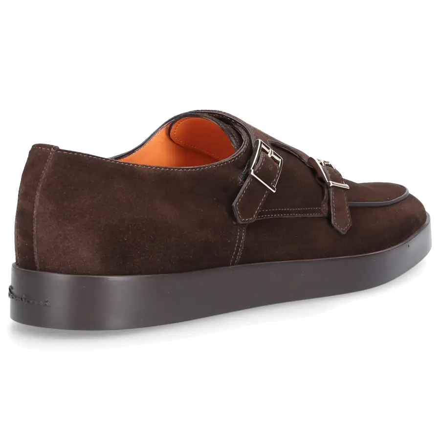 Santoni - Monk Schuhe 16384 Veloursleder - braun