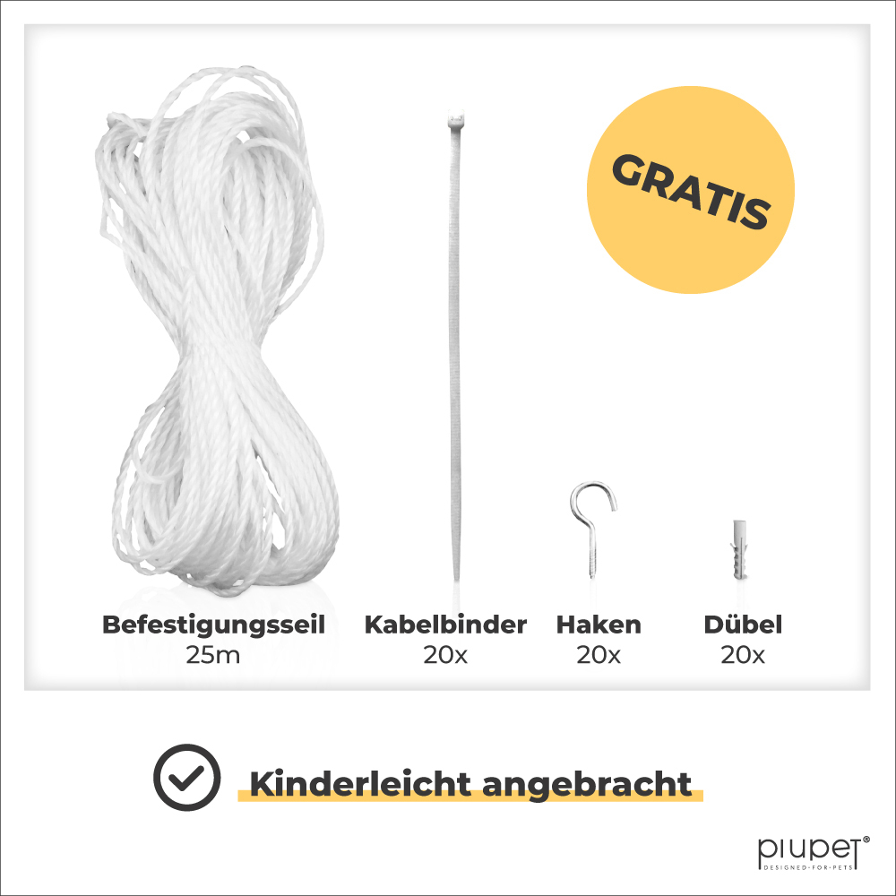 PIUPET Schutznetze PIUPET Katzennetz transparent