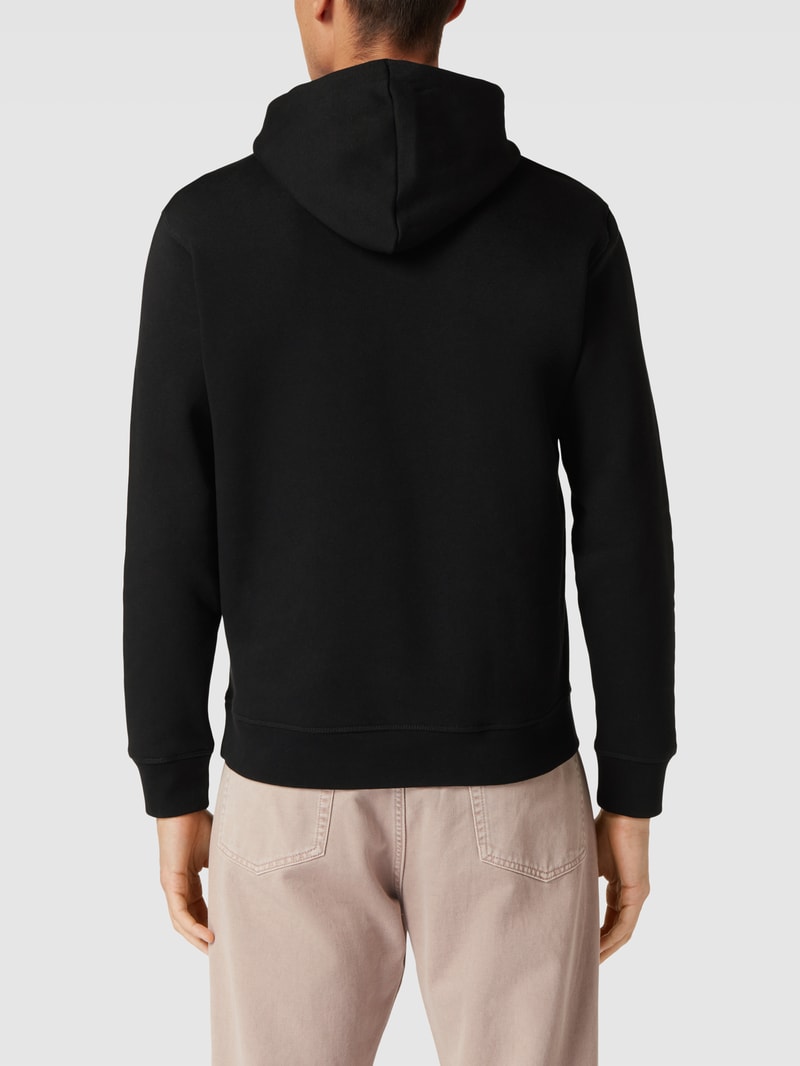 Hoodie mit Label-Detail Modell 'ALDWIN ' in schwarz