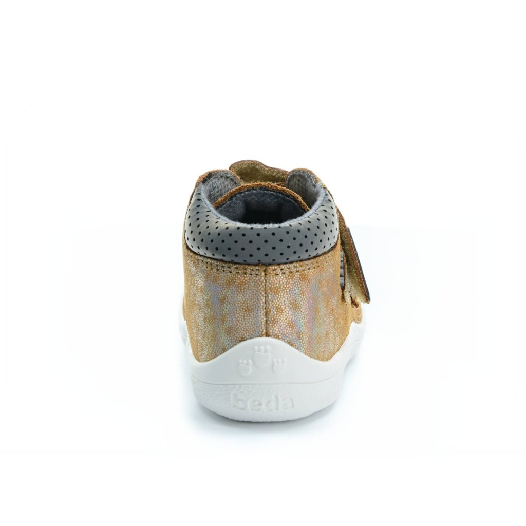 Beda Bella mit Membran (BF 0001/W/M/2) goldene Barfuß-Stiefeletten