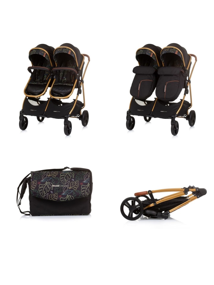 Chipolino Geschwisterkinderwagen Duo Smart in schwarz günstig kaufen onesize