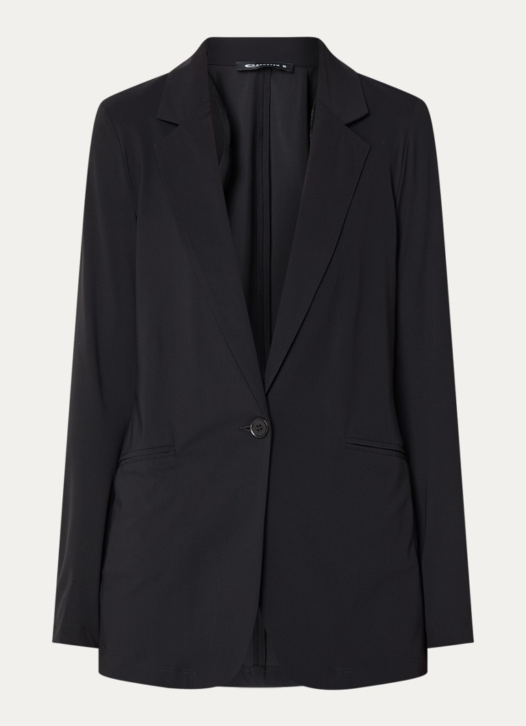 Expresso Blazer with welt pockets and shoulder pads