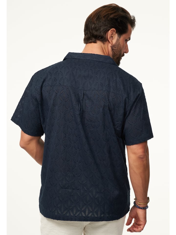 SOULSTAR Kurzarmhemd - im Vintage Summer-Look Kurzarm Strick Polo-Hemd T-Shirt in Navy günstig kaufen