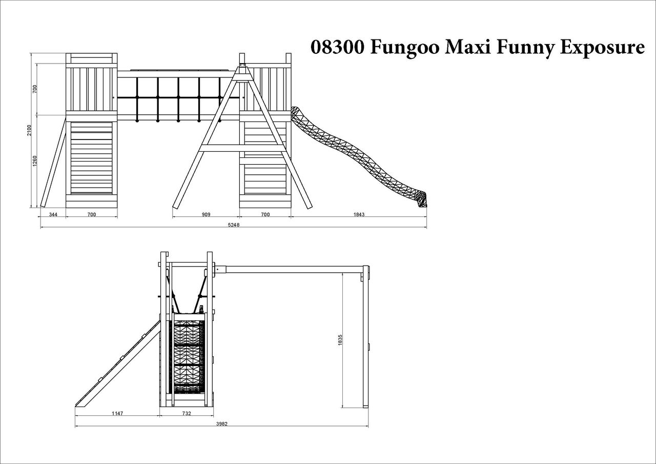 FUNGOO FUNGOO Spielturm Klettergerüst Maxi Funny Exposure