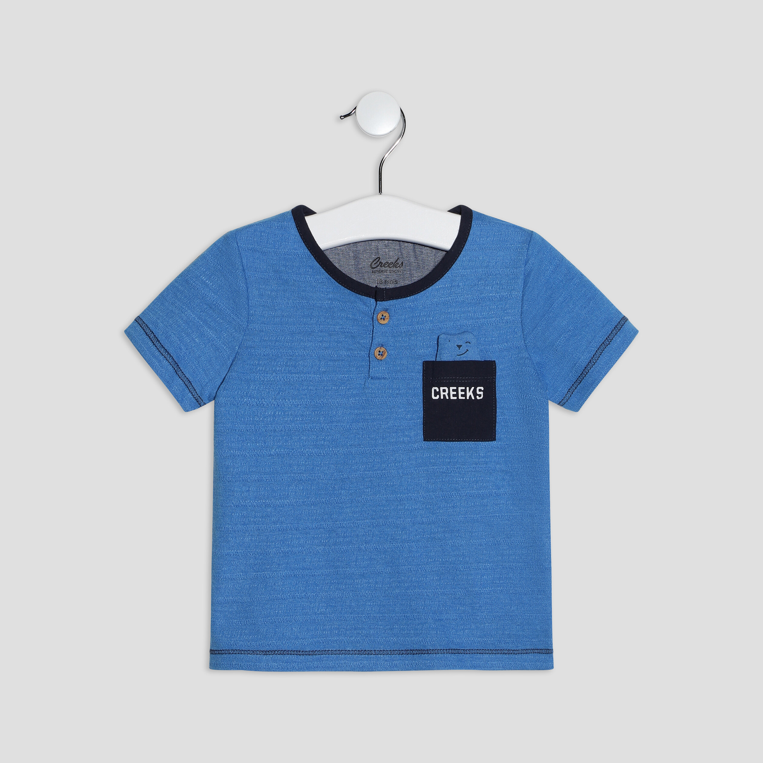 T-shirt manches courtes Creeks bleu bébé garçon | La Halle