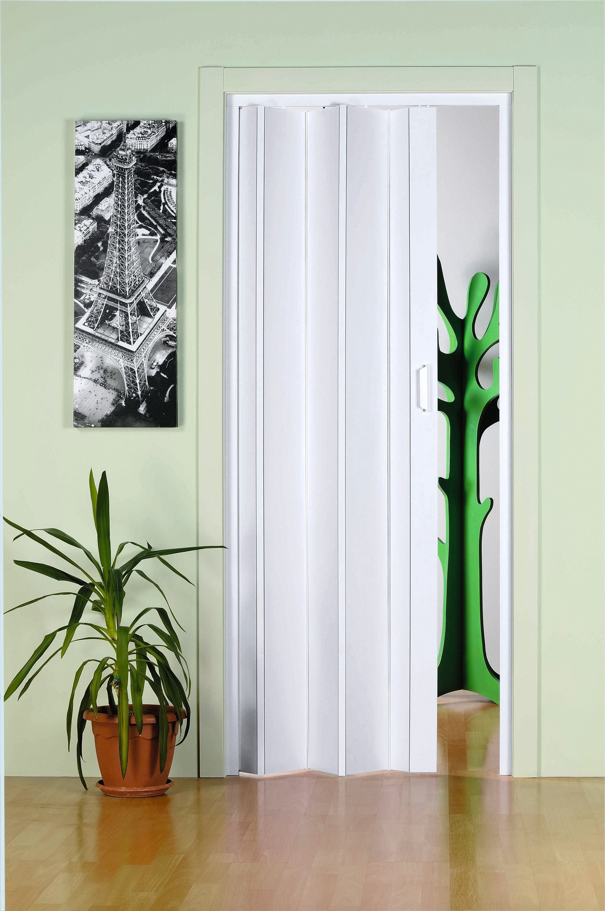 Forte Falttür Monica, weiß, o. Fenster, Festmaß 83 x 204 cm