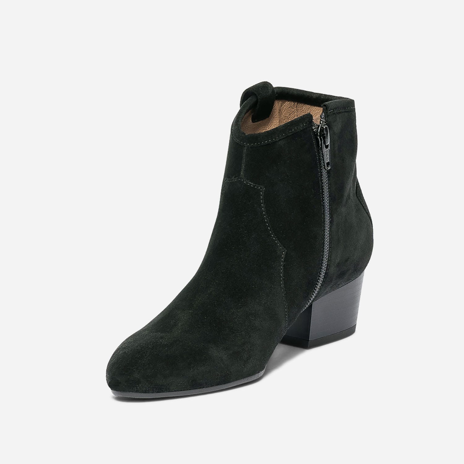 Boots western ERAM FLEX noir en cuir velours éco-conçu