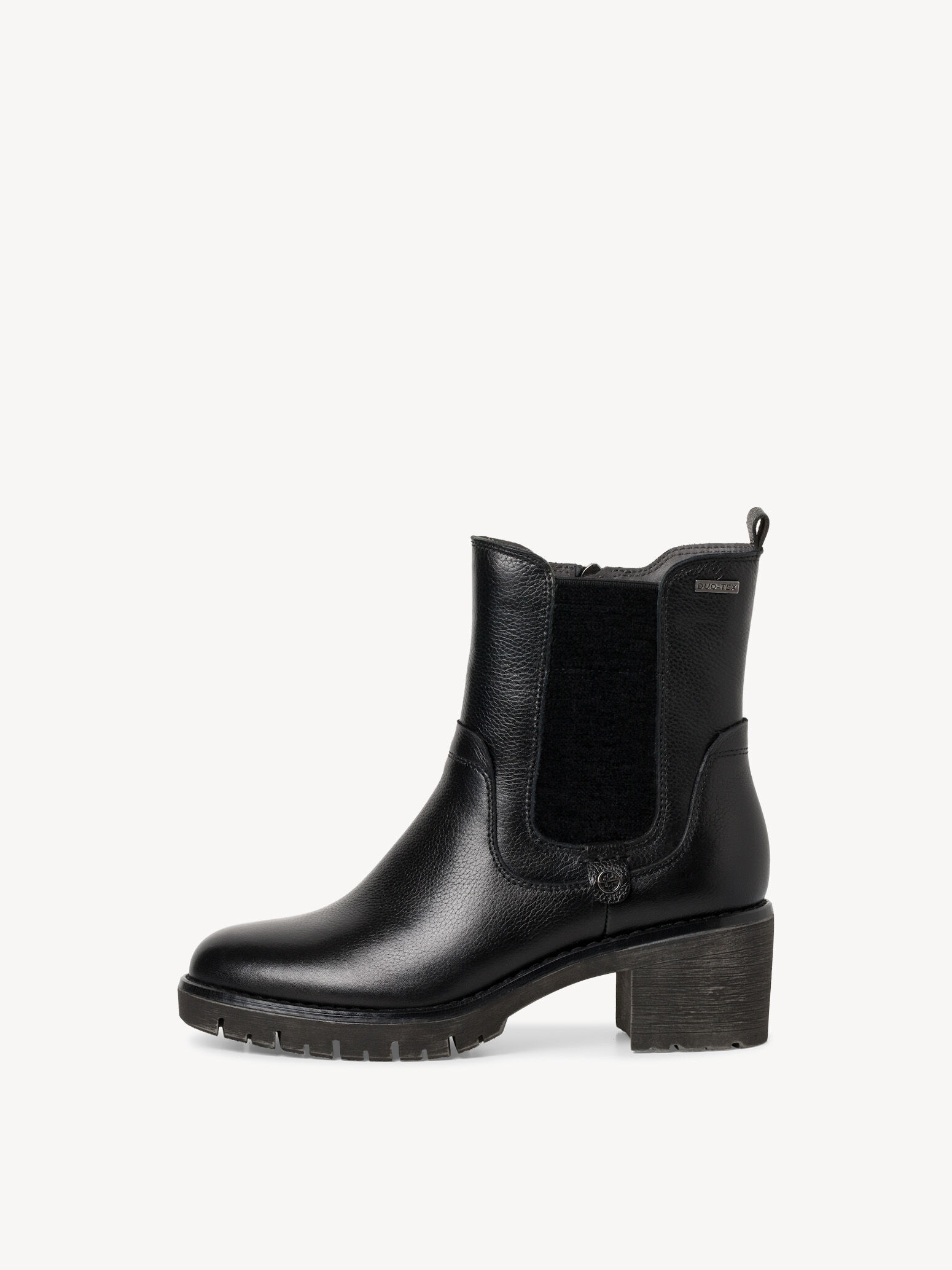 Bottine Chelsea en cuir - noir
