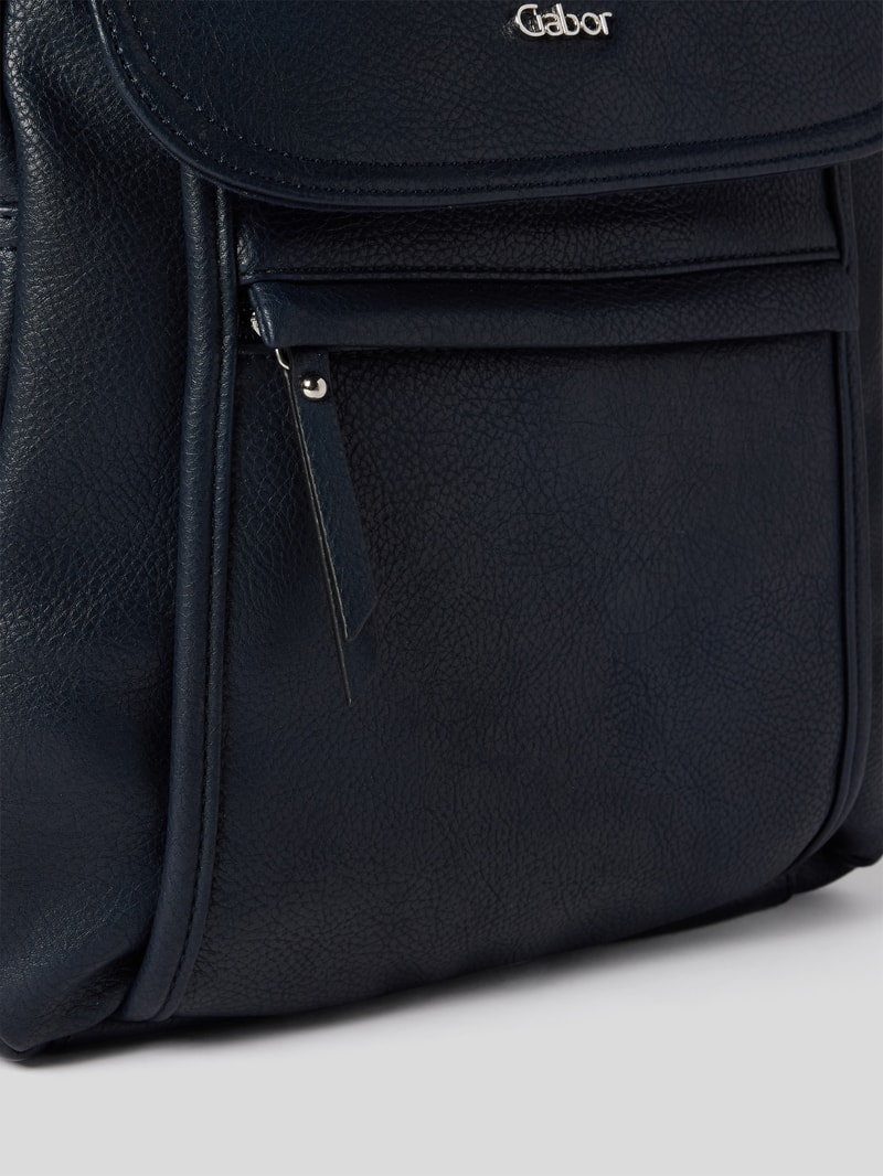 Rucksack in Leder-Optik in marineblau