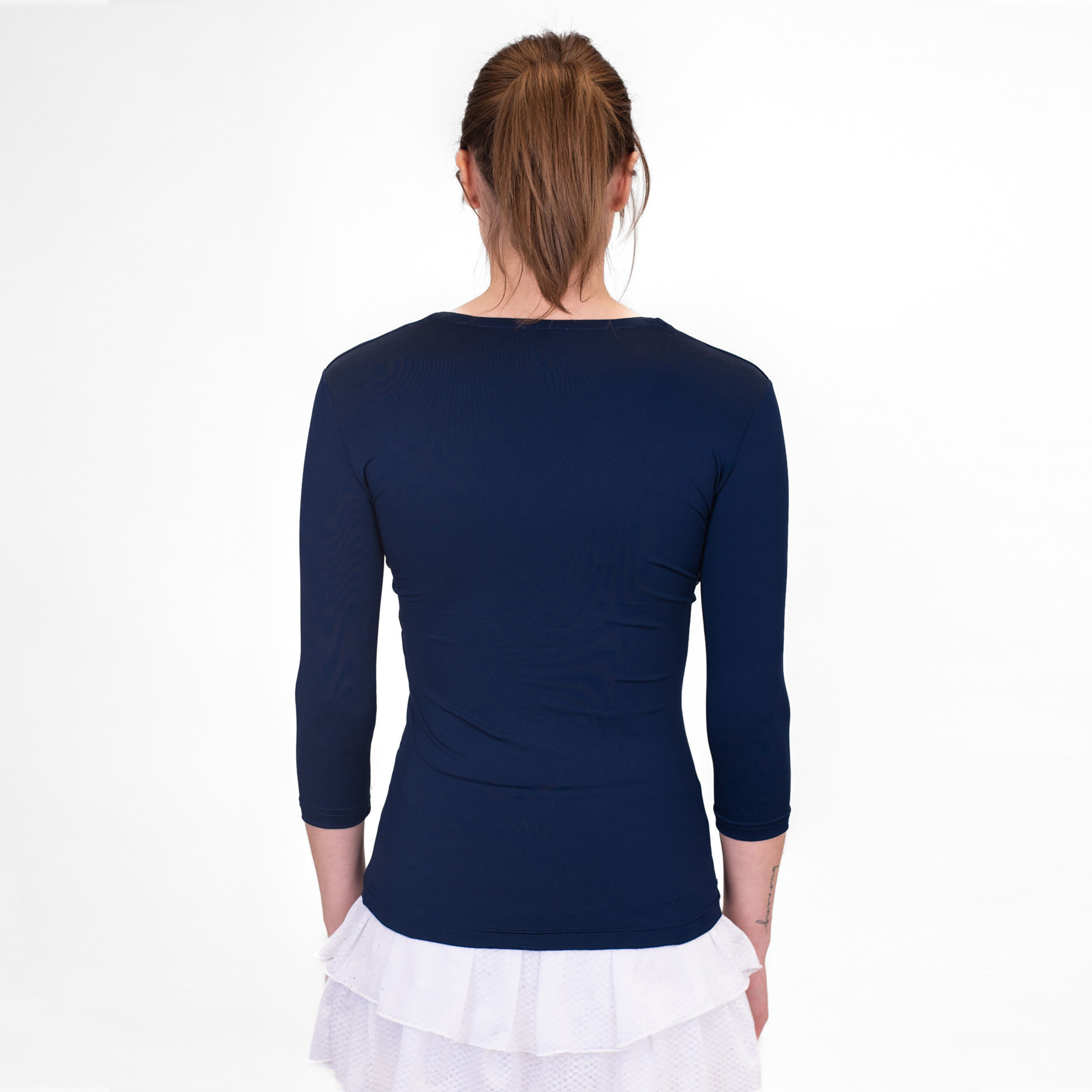 Crew V-Neck Longsleeve Damen - Dunkelblau