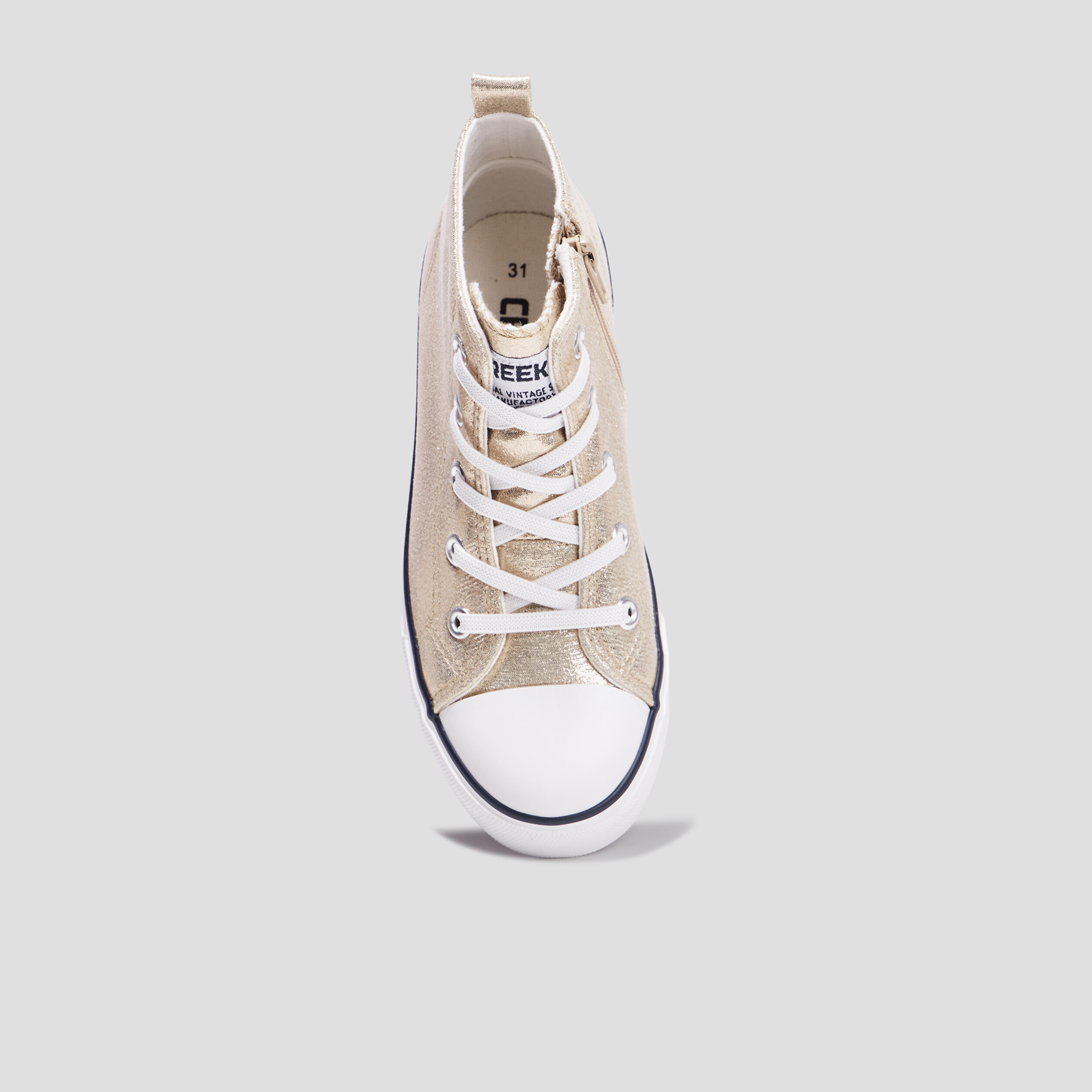 Tennis montantes en toile Creeks jaune or fille | La Halle